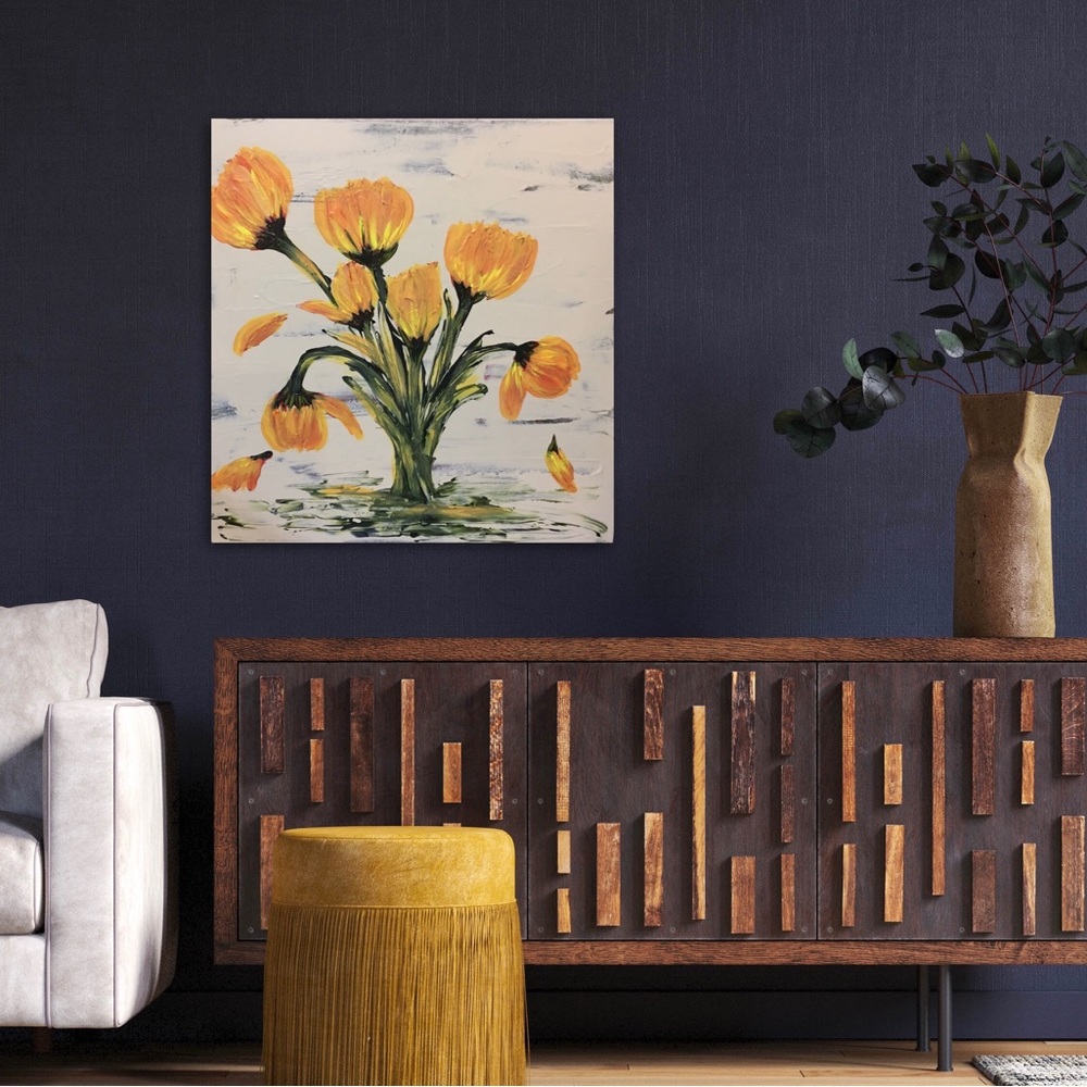 Original Artwork Dripping Tulips